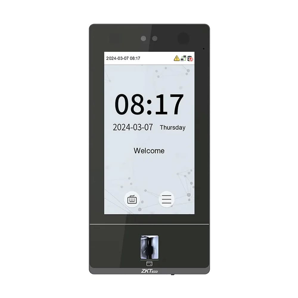 Control de acceso y asistencia ZKTeco SenseFace-7A/WIFI, rostro huella y tarjeta, negro