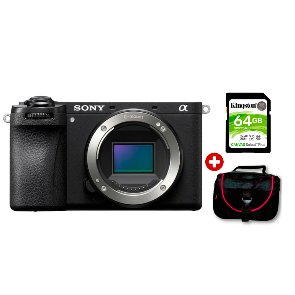 Cámara mirrorless Sony Alpha a6700 26MP, cuerpo solo, video 4K, enfoque Fast Hybrid AF, pantalla táctil. negro