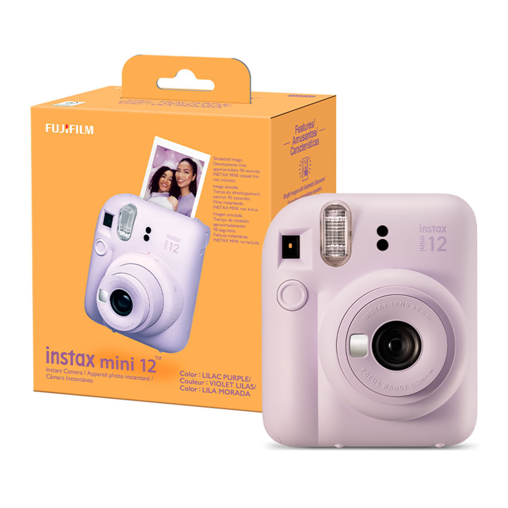Imagen 2 del producto Combo: Cámara Fujifilm Instax Mini 12, lente 60mm, lila morado + Pack 10 + Estuche + ll cupón