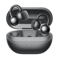 Audífonos Bluetooth True Wireless SoundPeats Pop Clip, sin cancelación de ruido, resistente al agua IPX5, hasta 30 horas con estuche de carga, negro