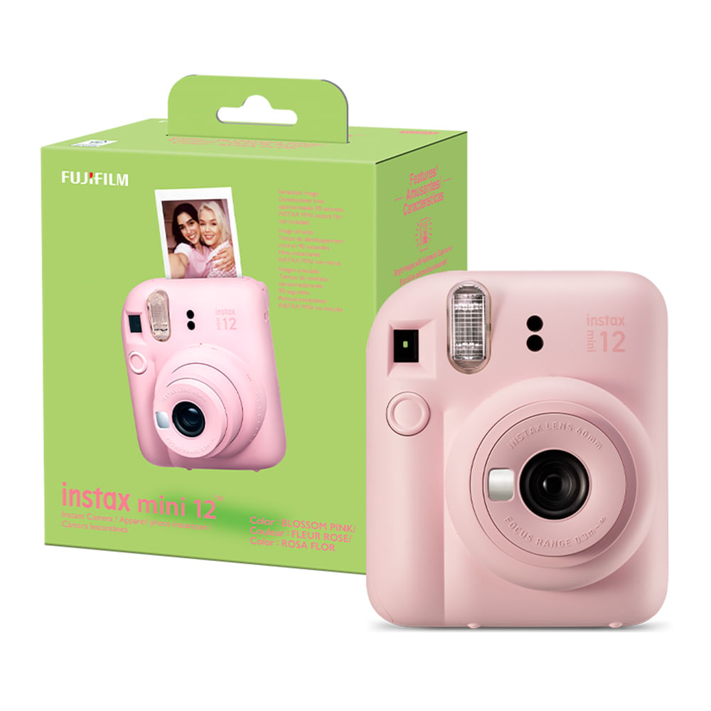 Imagen 2 del producto Combo: Cámara Fujifilm Instax Mini 12, lente 60mm, rosa flor + Pack 10 + Estuche + ll cupón