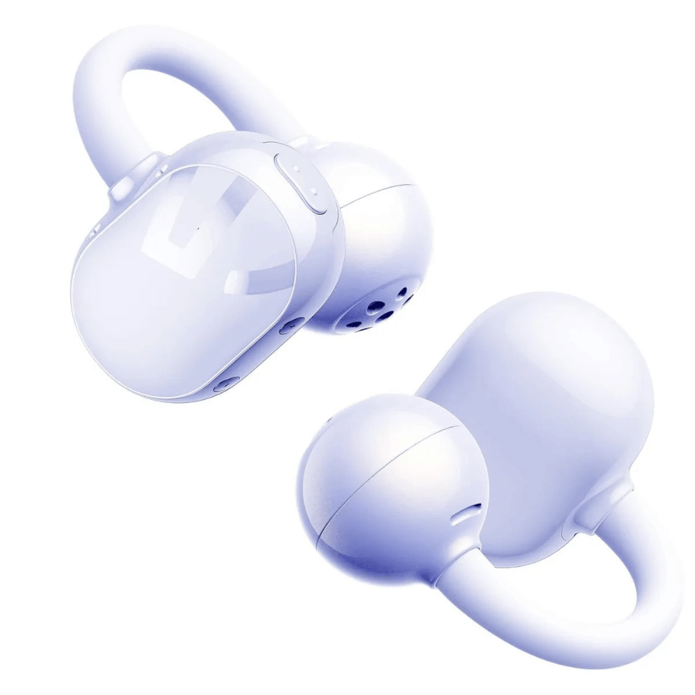 Imagen 2 del producto Audífonos Bluetooth True Wireless SoundPeats Pop Clip, sin cancelación de ruido, resistente al agua IPX5, hasta 30 horas con estuche de carga, morado