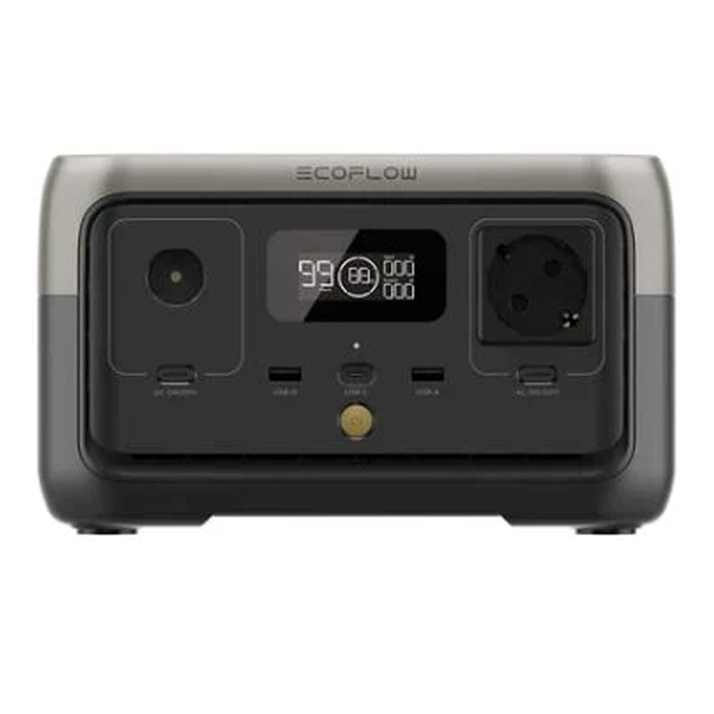 Estación de energía EcoFlow River 2 portátil, 300W, 256Wh, recargable, gris oscuro
