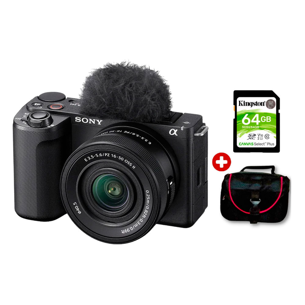 Imagen 1 del producto Cámara mirrorless Sony ZV-E10 II 26MP, lente 16-50mm, video 4K, enfoque Fast Hybrid AF, pantalla táctil