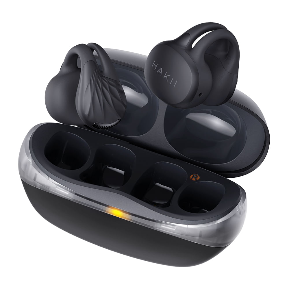 Imagen 2 del producto Audífonos bluetooth True Wireless Hakii Link, resistencia al agua IPX5, batería 5 horas con estuche de carga, negro