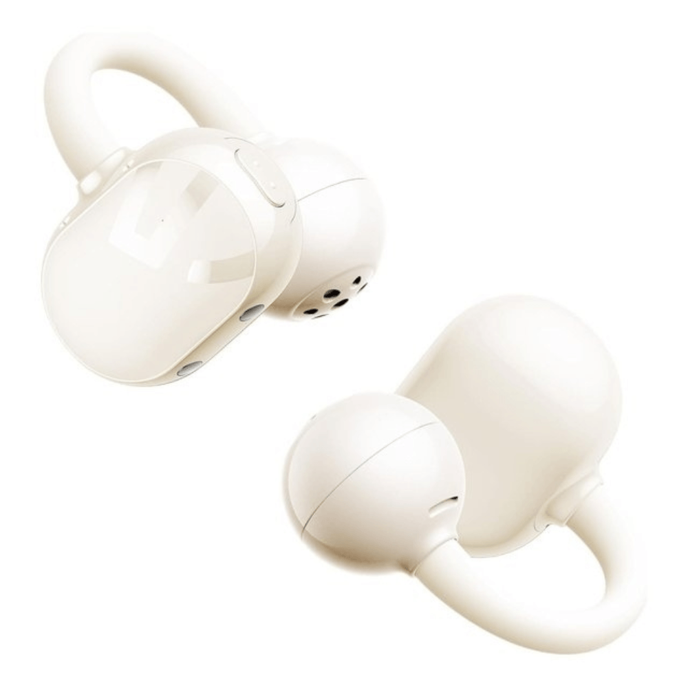 Imagen 2 del producto Audífonos Bluetooth True Wireless SoundPeats Pop Clip, sin cancelación de ruido, resistente al agua IPX5, hasta 30 horas con estuche de carga, beige