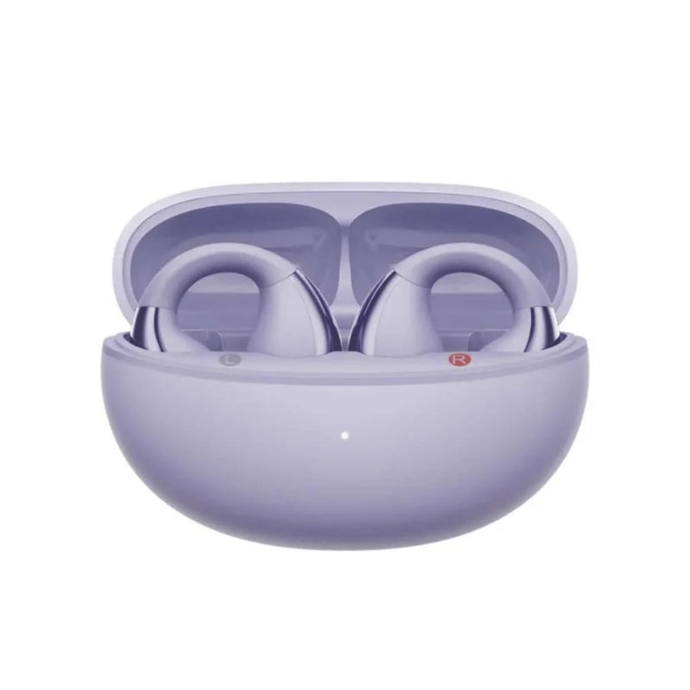 Imagen 2 del producto Audífonos Bluetooth True Wireless QCY Crossky C30, cancelación de ruido ENC, resistente al agua IPX4, hasta 25 horas con estuche de carga, lila
