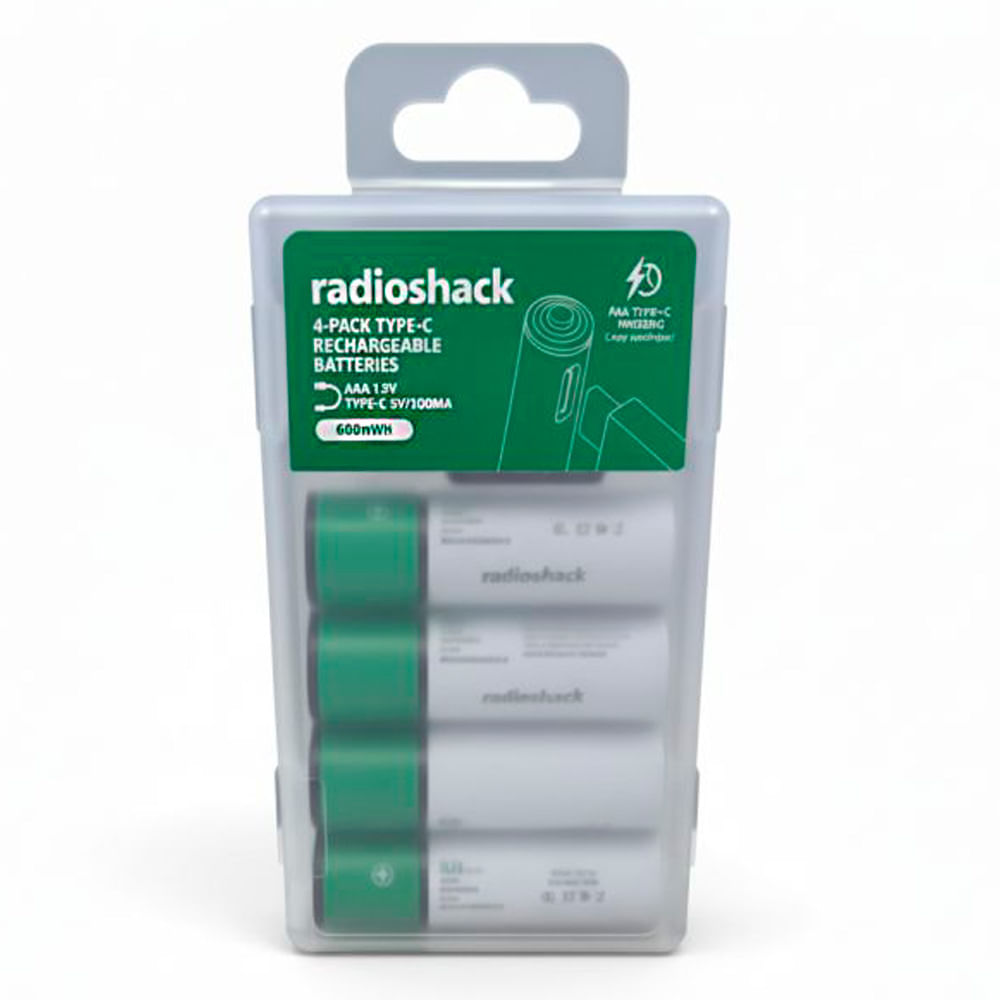 Pilas recargable Radioshack Tipo C AAx4 2200 mAh