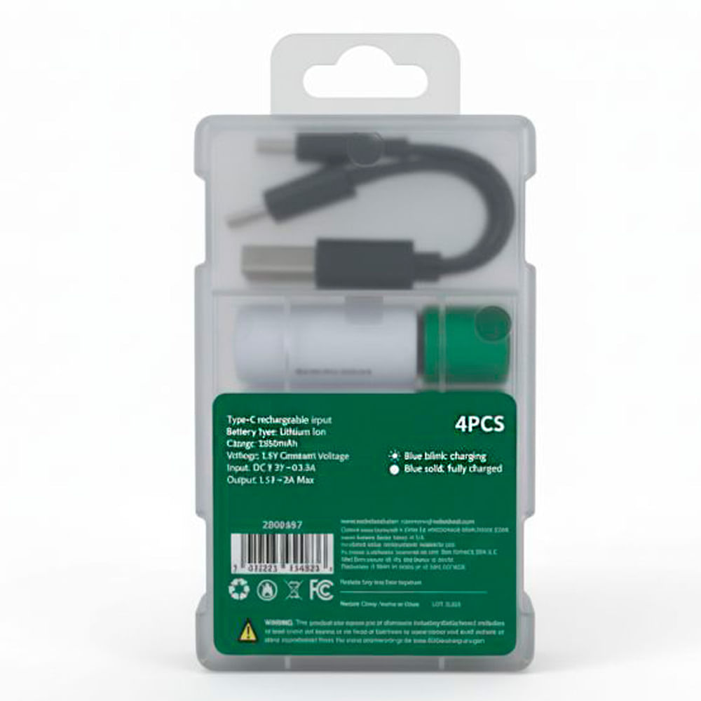 Imagen 2 del producto Pilas recargable Radioshack Tipo C AAx4 2200 mAh