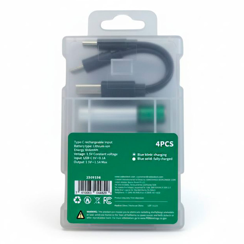 Imagen 2 del producto Pilas recargable Radioshack Tipo C AAAx4 2200 mAh