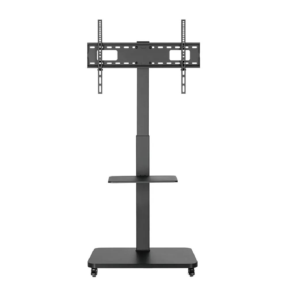 Rack pedestal Radioshack para TV 32 a 65", peso máx. 50 kg, soporte de acero, negro