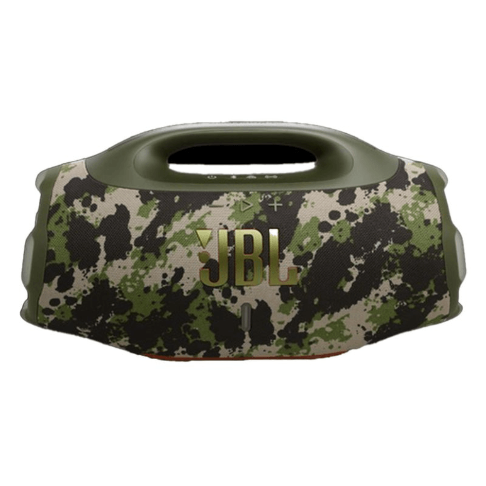 Parlante Bluetooth JBL Boombox 4, 4 altavoces, resistente al agua IP68, hasta 28 horas de reproducción, Camuflado