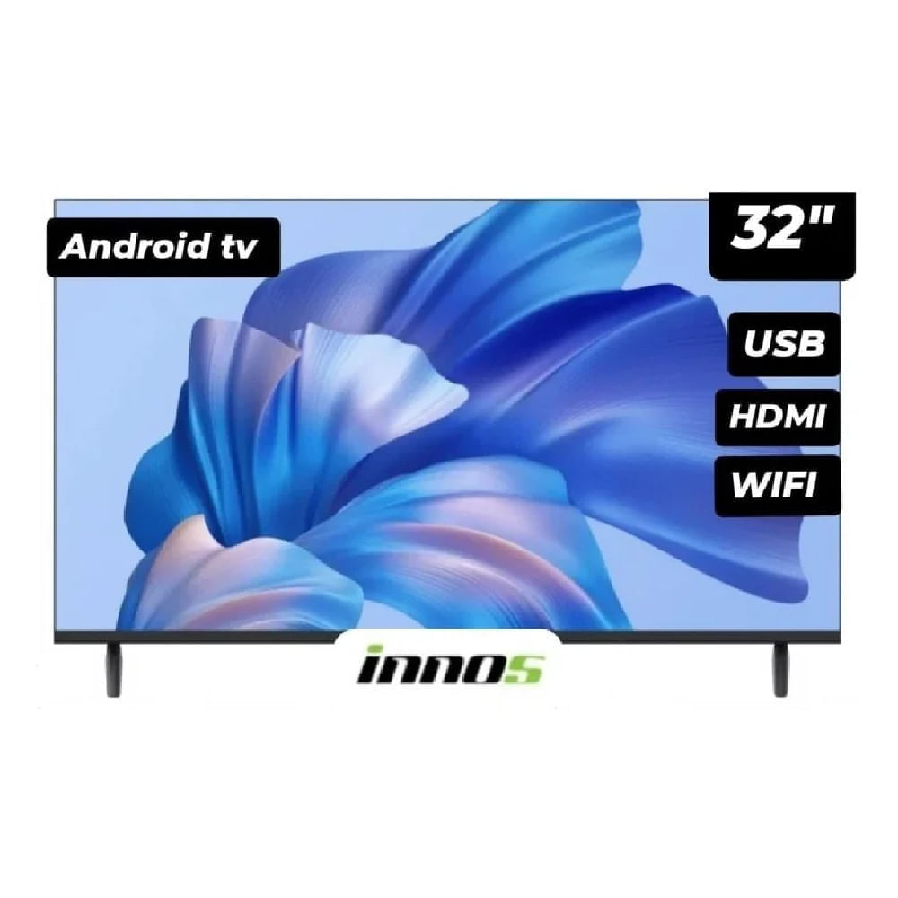 Smart TV INNOS 32" HD LED, Android TV integrado, Wi-Fi, S3201KU, 2025