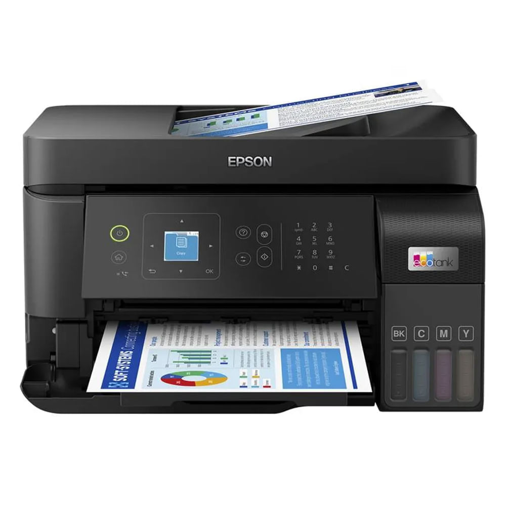 Imagen 1 del producto Impresora multifuncional Epson EcoTank L5590, inyección de tinta, inalámbrica, Wi-Fi,con tanques recargables