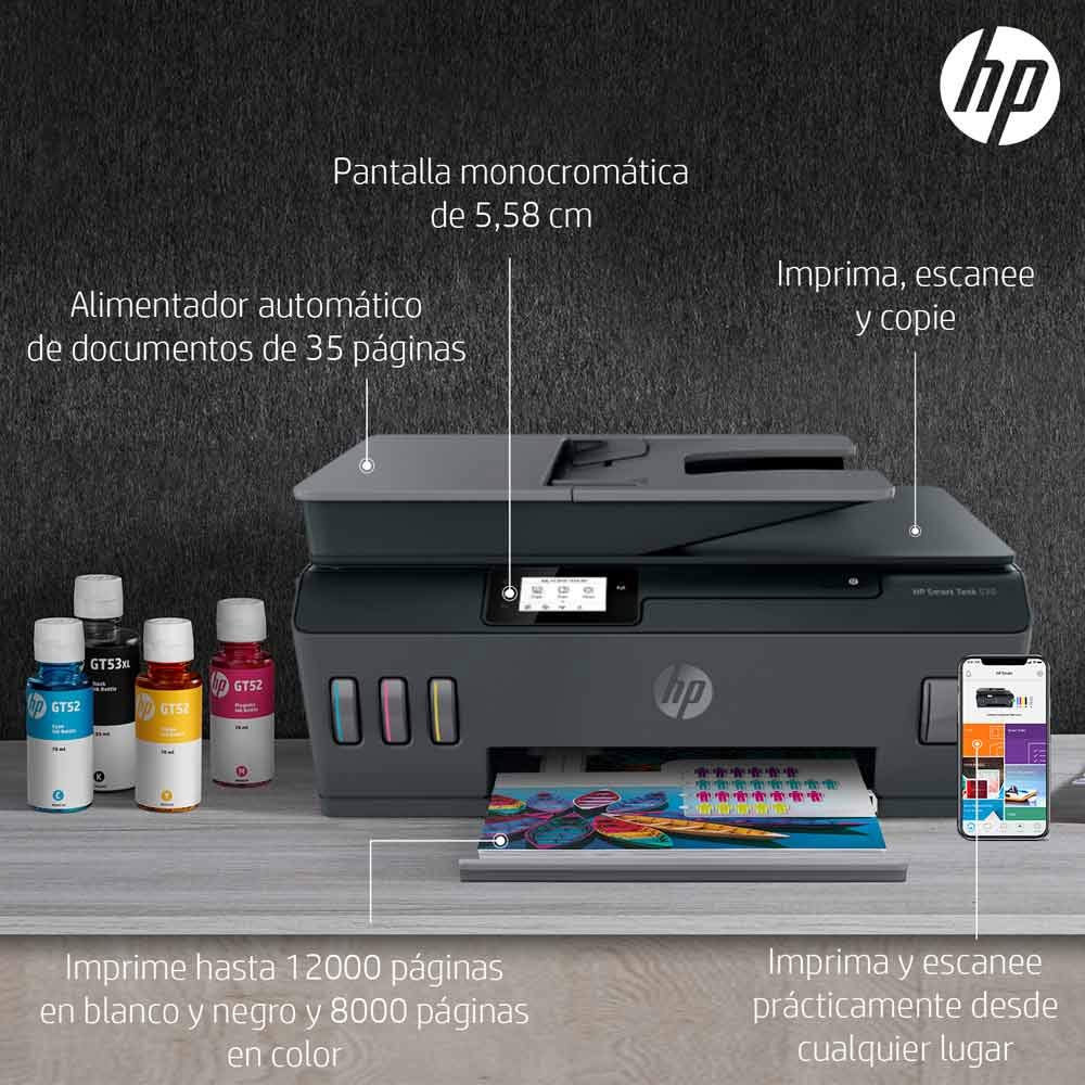Imagen 2 del producto Impresora multifuncional HP Smart Tank 530, inyección de tinta, inalámbrica, Wi-Fi, con tanques recargables