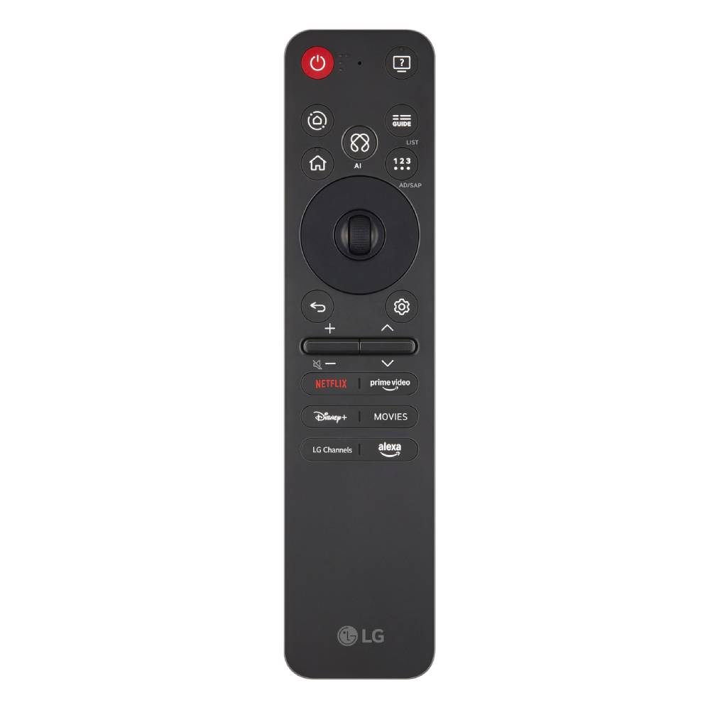 Control remoto LG AI Magic MR25GA 2025, reconocimiento de voz, infrarrojo, puntero, con botones de acceso directo, negro