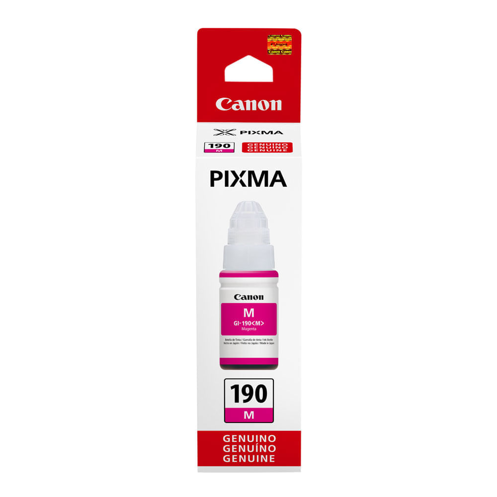 Imagen 1 del producto Tinta Canon GI-190 magenta rinde hasta 7000 páginas