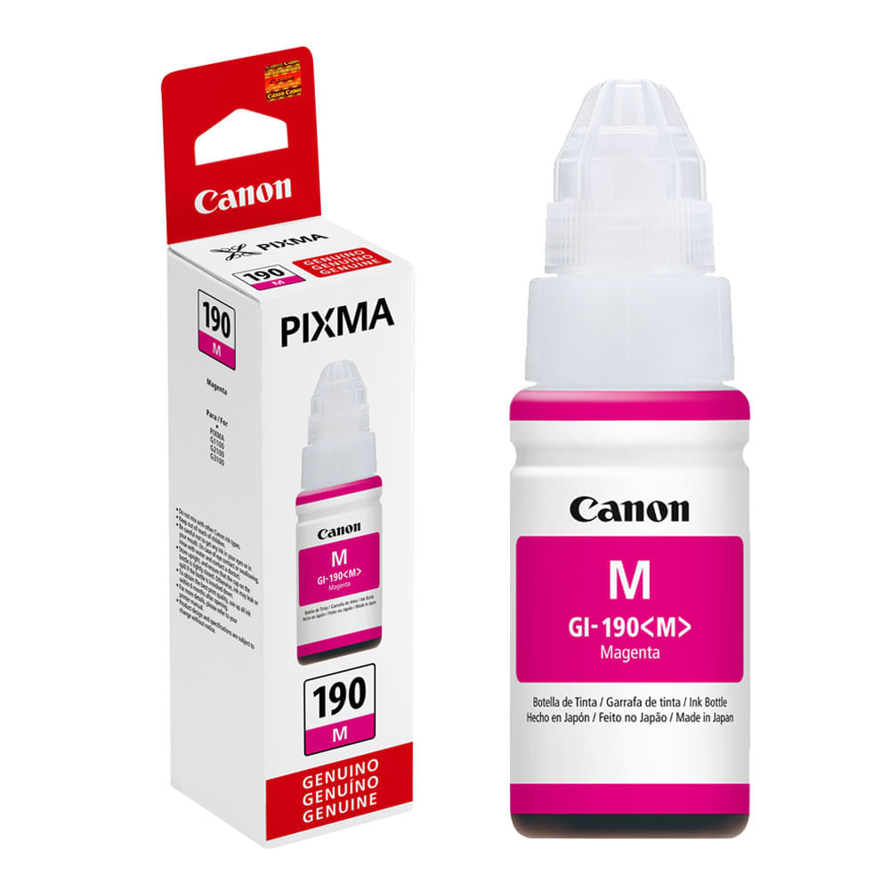 Imagen 2 del producto Tinta Canon GI-190 magenta rinde hasta 7000 páginas