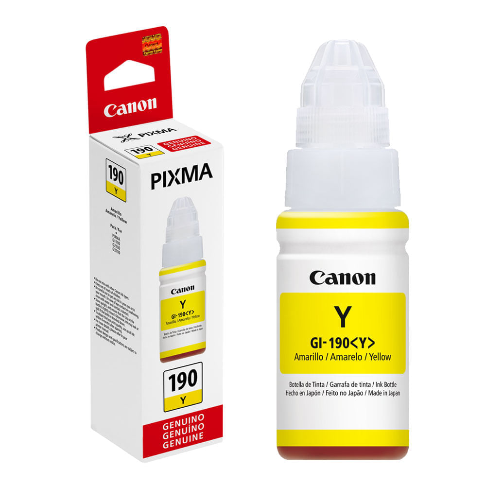 Imagen 2 del producto Tinta Canon GI-190 amarilla rinde hasta 7000 páginas