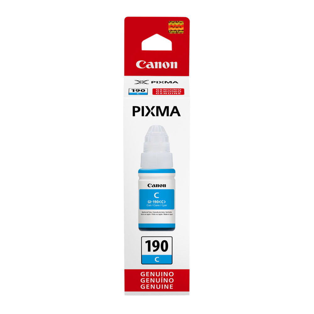 Imagen 1 del producto Tinta Canon GI-190 cyan rinde hasta 7000 páginas