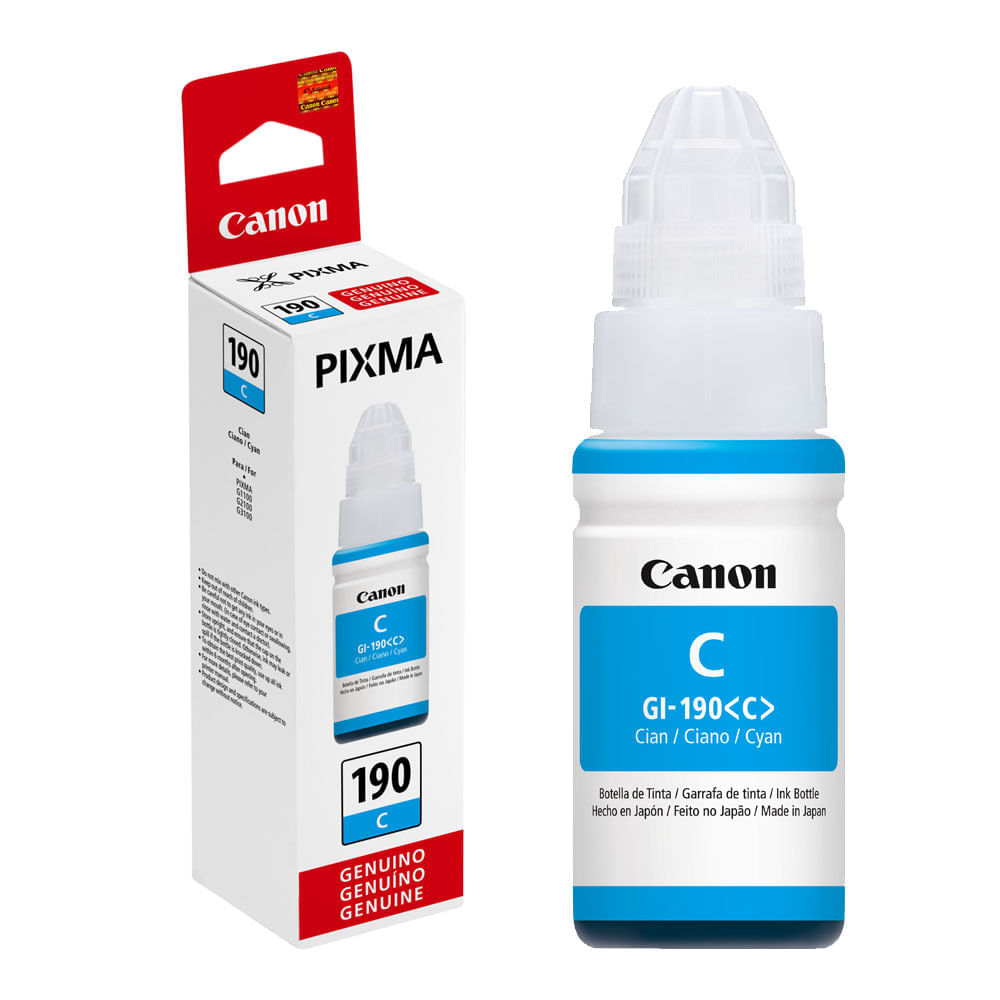 Imagen 2 del producto Tinta Canon GI-190 cyan rinde hasta 7000 páginas