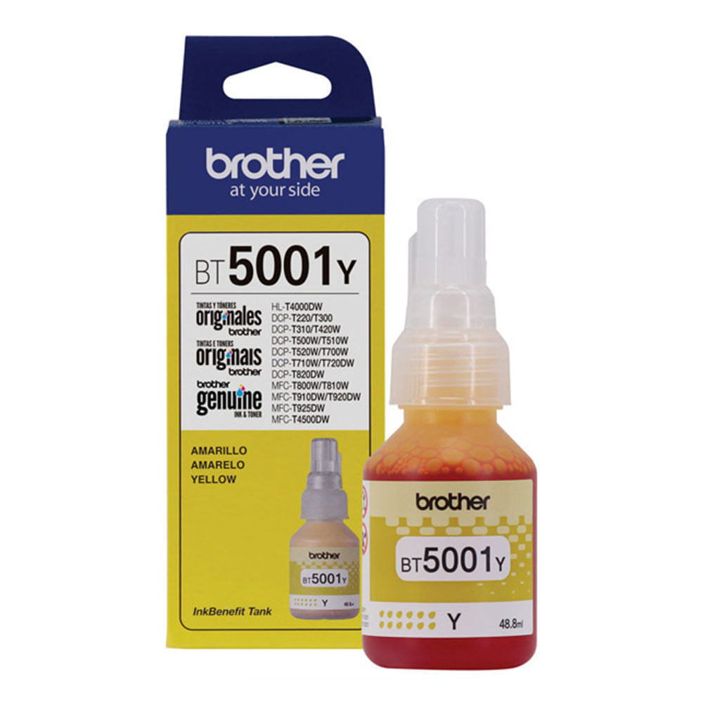 Imagen 2 del producto Tinta Brother BT5001Y amarillo rinde hasta 5000 páginas