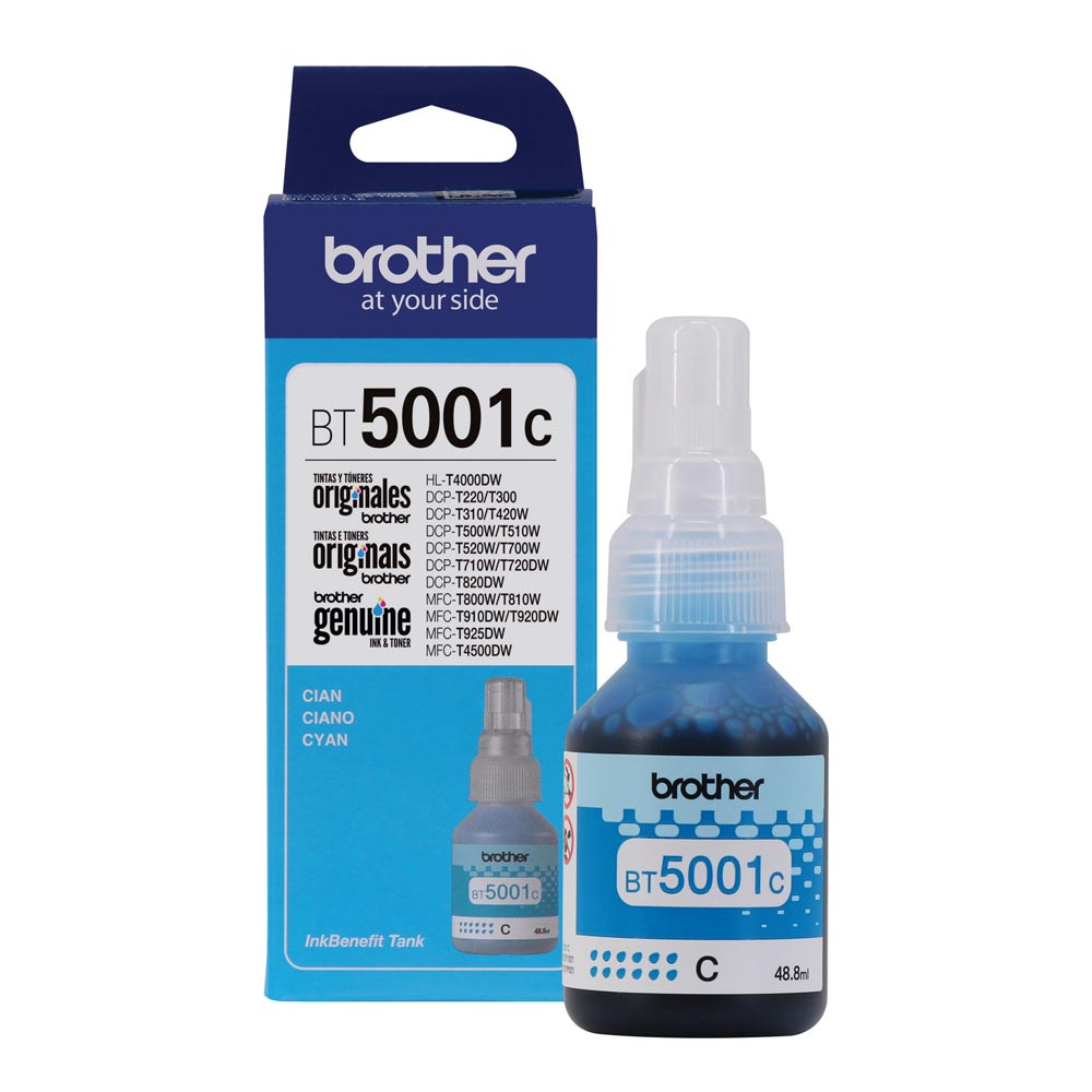 Imagen 2 del producto Tinta Brother BT5001C cyan rinde hasta 5000 páginas