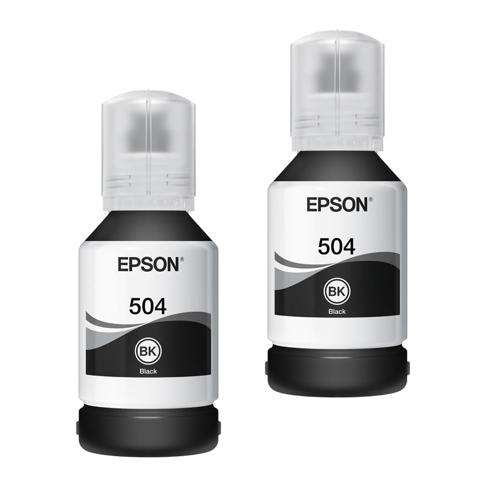 Imagen 2 del producto Pack de 2 botellas de tinta Epson T504 Negro rinde hasta 15000 páginas