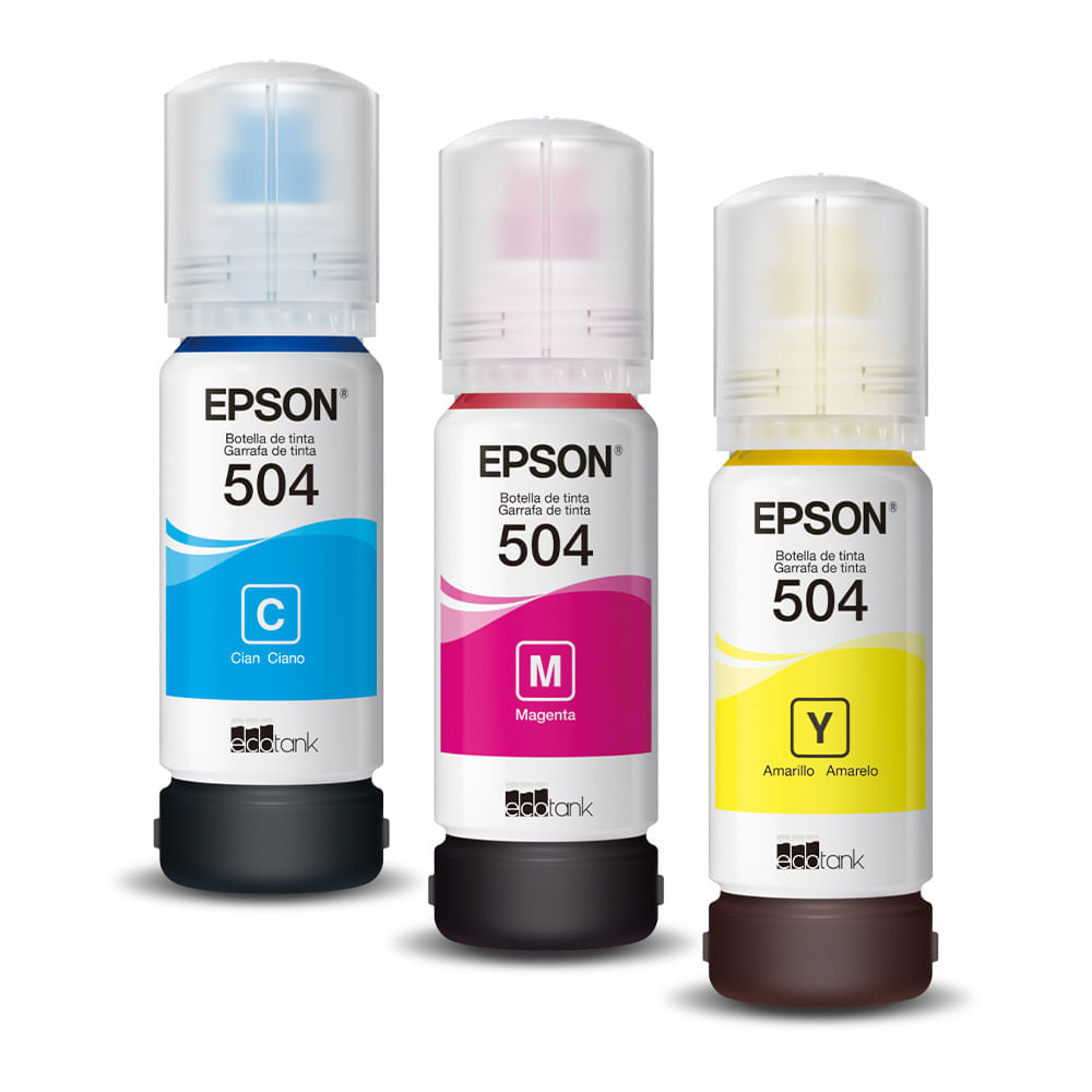 Imagen 2 del producto Pack de 3 botellas de tinta Epson T504 Cmy rinde hasta 6000 páginas a color