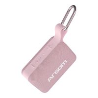 Parlante bluetooth ArgomTech BoogieLink ARG-SP-3110PK 8W, resistencia al agua IPX5, hasta 24 horas de reproducción, rosado