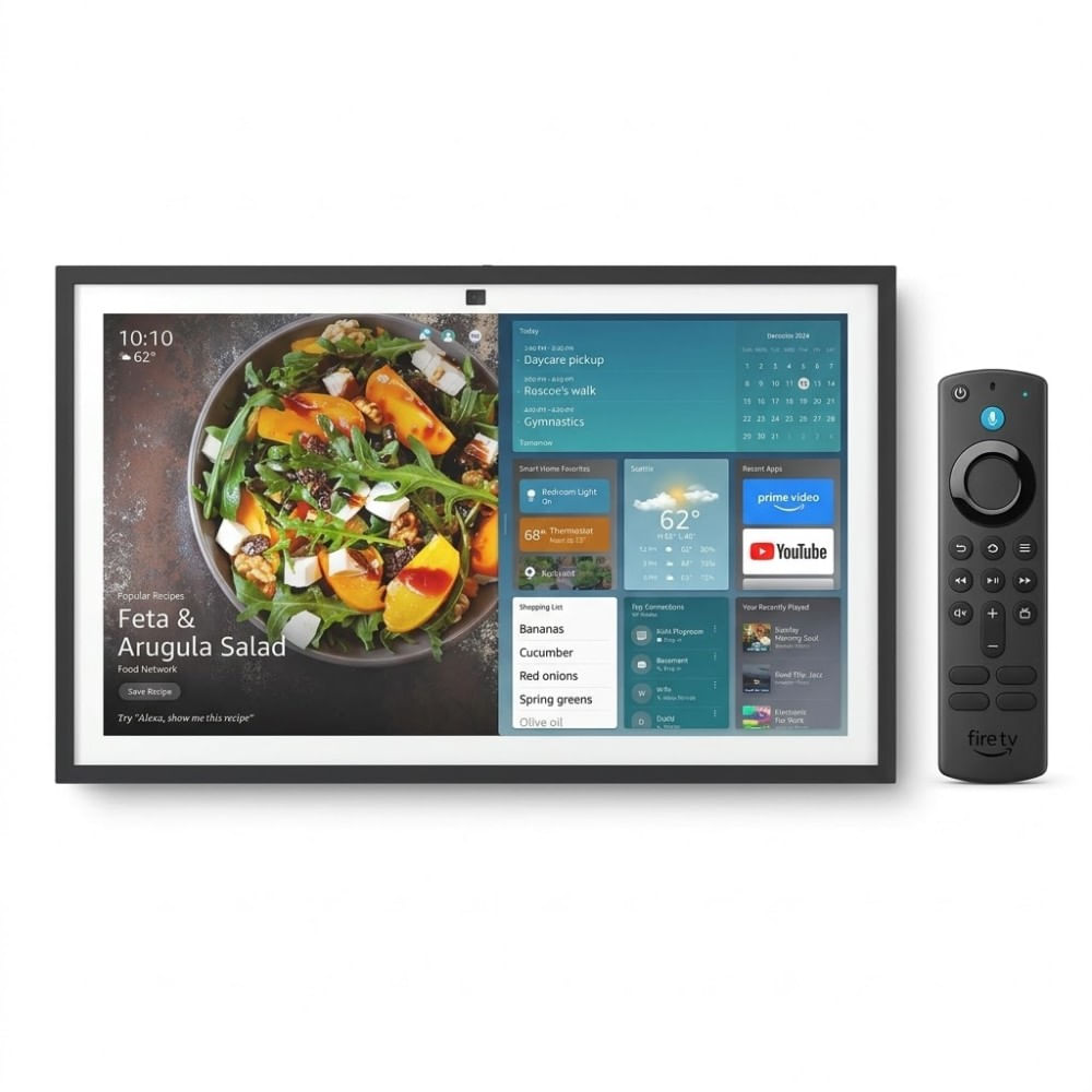 Pantalla inteligente Amazon Echo Show 21, 21" FHD, control de voz, Alexa, control táctil, cámara 13MP, negro