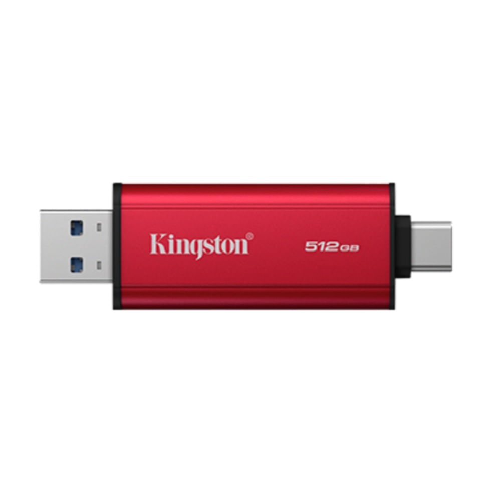 Imagen 2 del producto SSD externo Kingston SPSD 512 GB, Dual USB-A/C, USB 3.2, Gen 2, hasta 1050MB/s, rojo