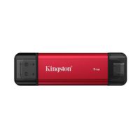 SSD externo Kingston SPSD 1 TB, Dual USB-A/C, USB 3.2, Gen 2, hasta 1050MB/s, rojo