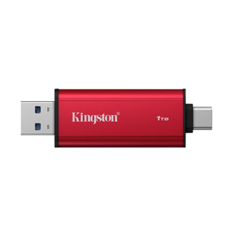 Imagen 2 del producto SSD externo Kingston SPSD 1 TB, Dual USB-A/C, USB 3.2, Gen 2, hasta 1050MB/s, rojo