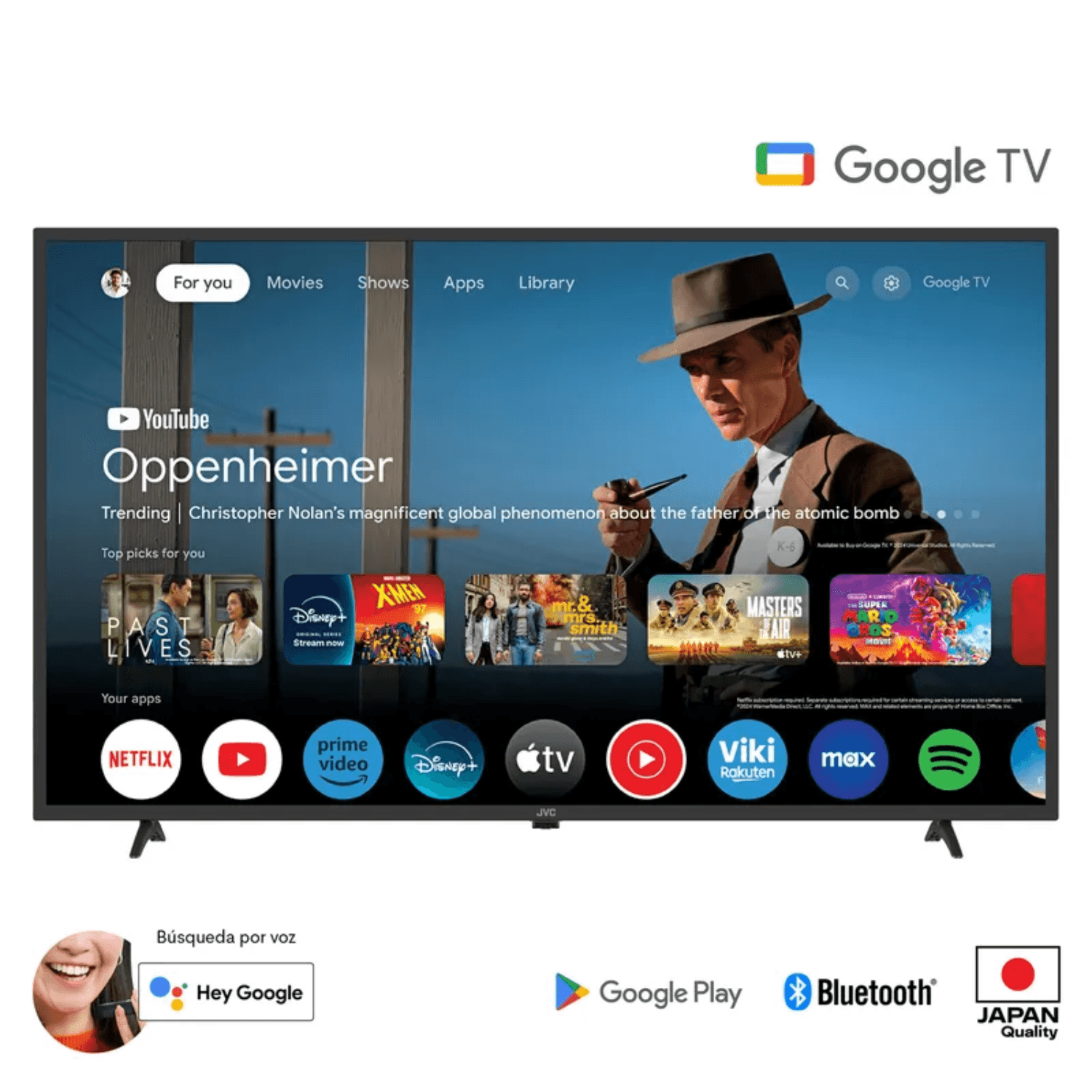 Imagen 2 del producto Smart TV JVC 32"", HD LED, Google TV, LT-32KM148 2026