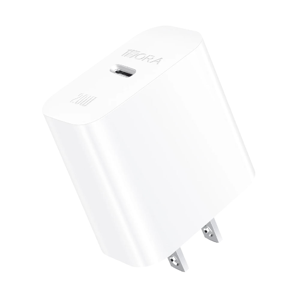 Imagen 2 del producto Cargador de pared 1Hora, puerto tipo C, carga rápida 20W, blanco
