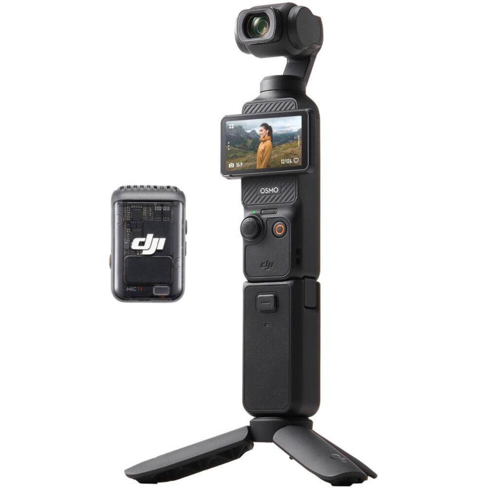 Cámara de acción DJI Osmo Pocket 3 Creator Combo grabación 4K 120fps pantalla táctil con accesorios, negro