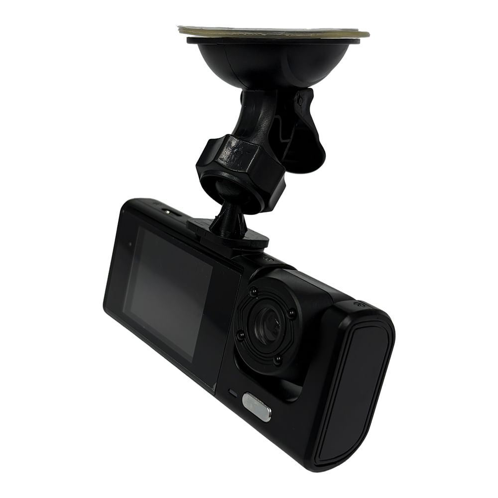 Imagen 2 del producto Cámara para autos Ottoware DashCam 120°, sistema de 3 cámaras, Full HD 1080P, visión nocturna, grabación en bucle, sensor de impacto, negro