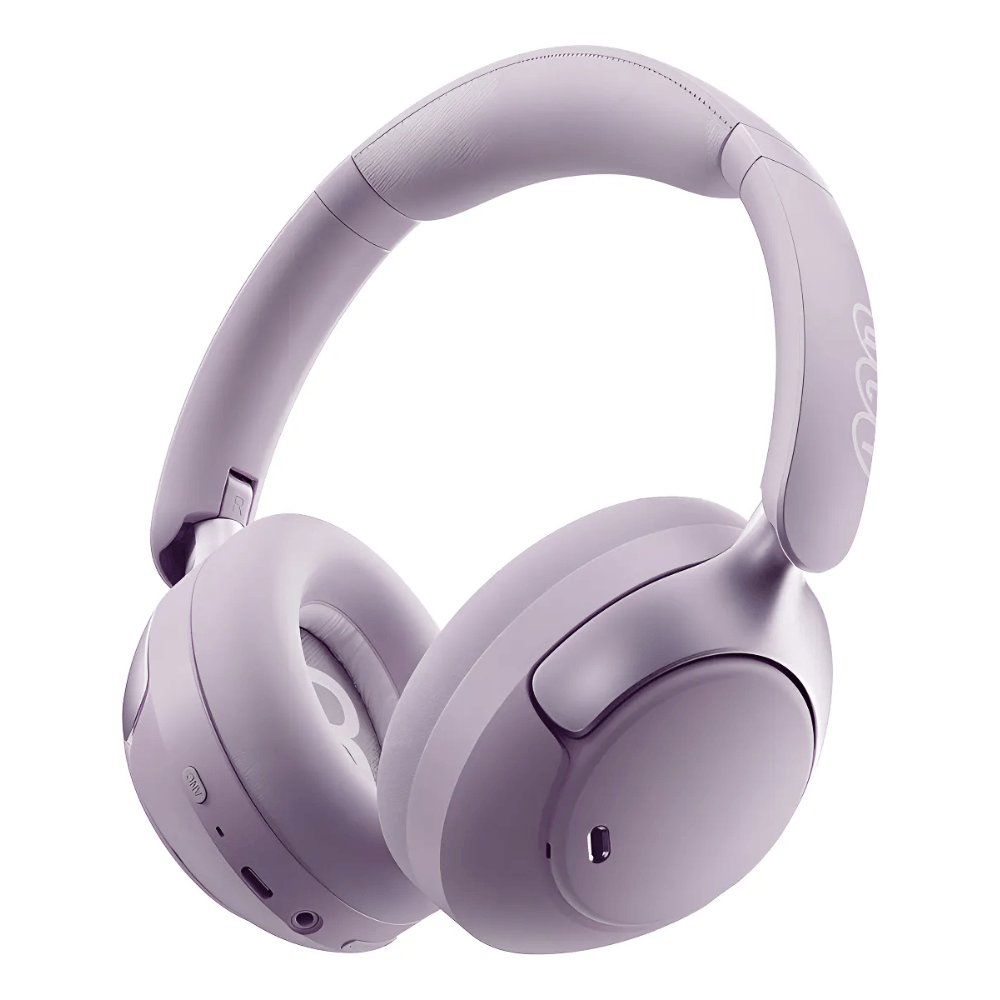 Audífonos con cancelación de ruido QCY H3 Pro, micrófono incorporado, máx. 55 horas, control de música y llamadas, púrpura