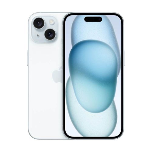 iPhone 15 5G 128GB, 6GB RAM, cámara trasera 48MP y frontal 12MP, 6.1", azul