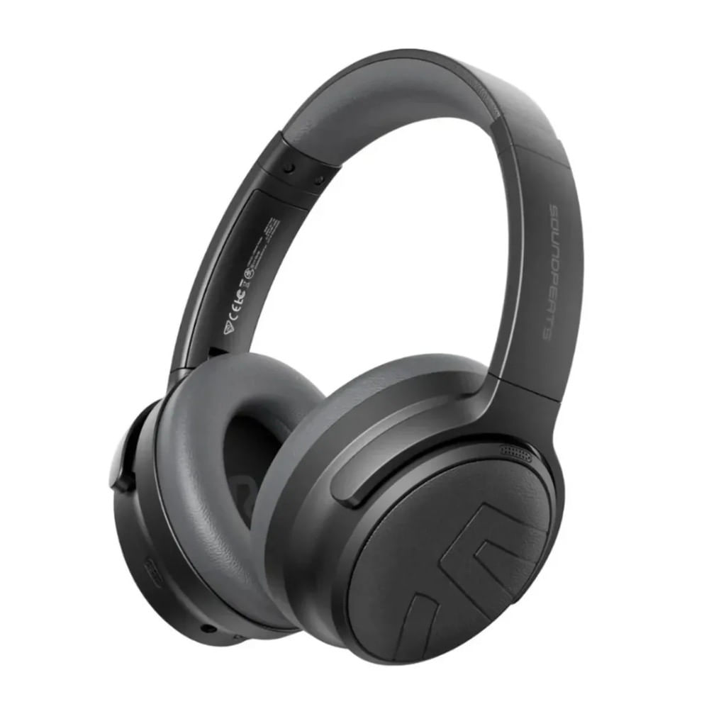 Imagen 1 del producto Audífonos con cancelación de ruido SoundPeats Space Pro, micrófono incorporado, máx. 151 horas, control de música y llamadas, negro