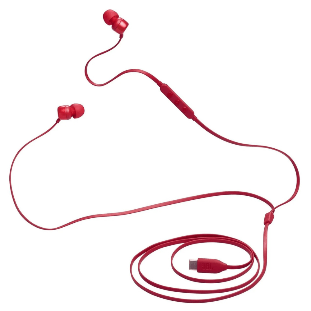Imagen 2 del producto Audífonos in ear con micrófono JBL Tune 310C, sonido Pure Bass, conector Tipo C, control 3 botones, rojo