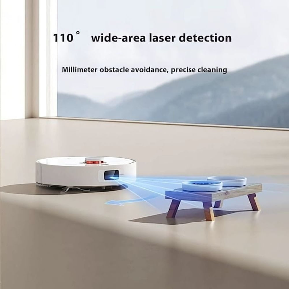 Imagen 2 del producto Aspiradora robot Xiaomi H40 10000Pa, base autovaciado 2100ml, navegación láser LDS, hasta 180 min, blanco