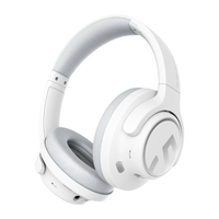 Audífonos con cancelación de ruido SoundPeats Space, micrófono incorporado, máx. 123 horas, control de música y llamadas, blanco