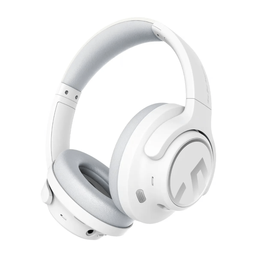 Imagen 1 del producto Audífonos con cancelación de ruido SoundPeats Space, micrófono incorporado, máx. 123 horas, control de música y llamadas, blanco