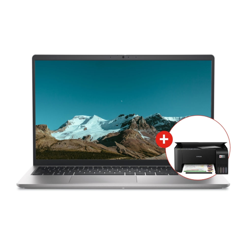 Laptop Dell DC15250  15.6", Intel Core i5, 8GB RAM 512GB SSD, FreeDos - sin sistema operativo, silver + Impresora Epson L3250 Wi-Fi