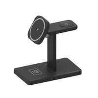 Cargador inalámbrico iBox 3 en 1 magnético fijo, 15W, para iPhone, Apple Watch y Airpods, negro
