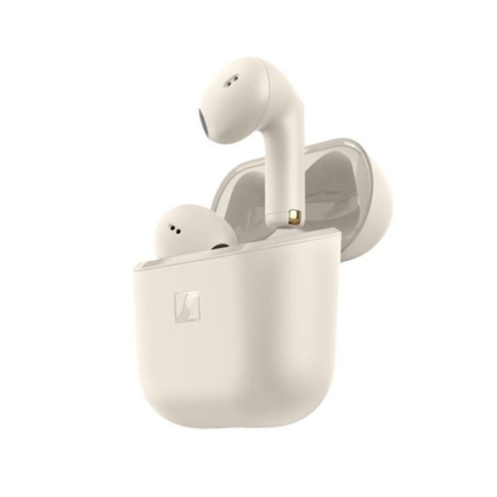 Audífonos bluetooth in ear Sennheiser Accentum Open, micrófono incorporado, máx.  28 horas, control de música y llamadas, crema