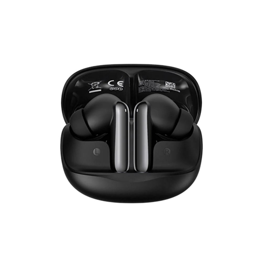 Audífonos bluetooth True Wireless QCY Melobuds N50, cancelación de ruido,  resistente al agua IPX4, duración máx. 24 horas con estuche, negro