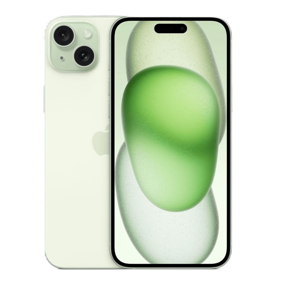 iPhone 15 Plus eSIM 5G 256GB, 6GB RAM, cámara trasera 48MP y frontal 12MP, 6.7", verde